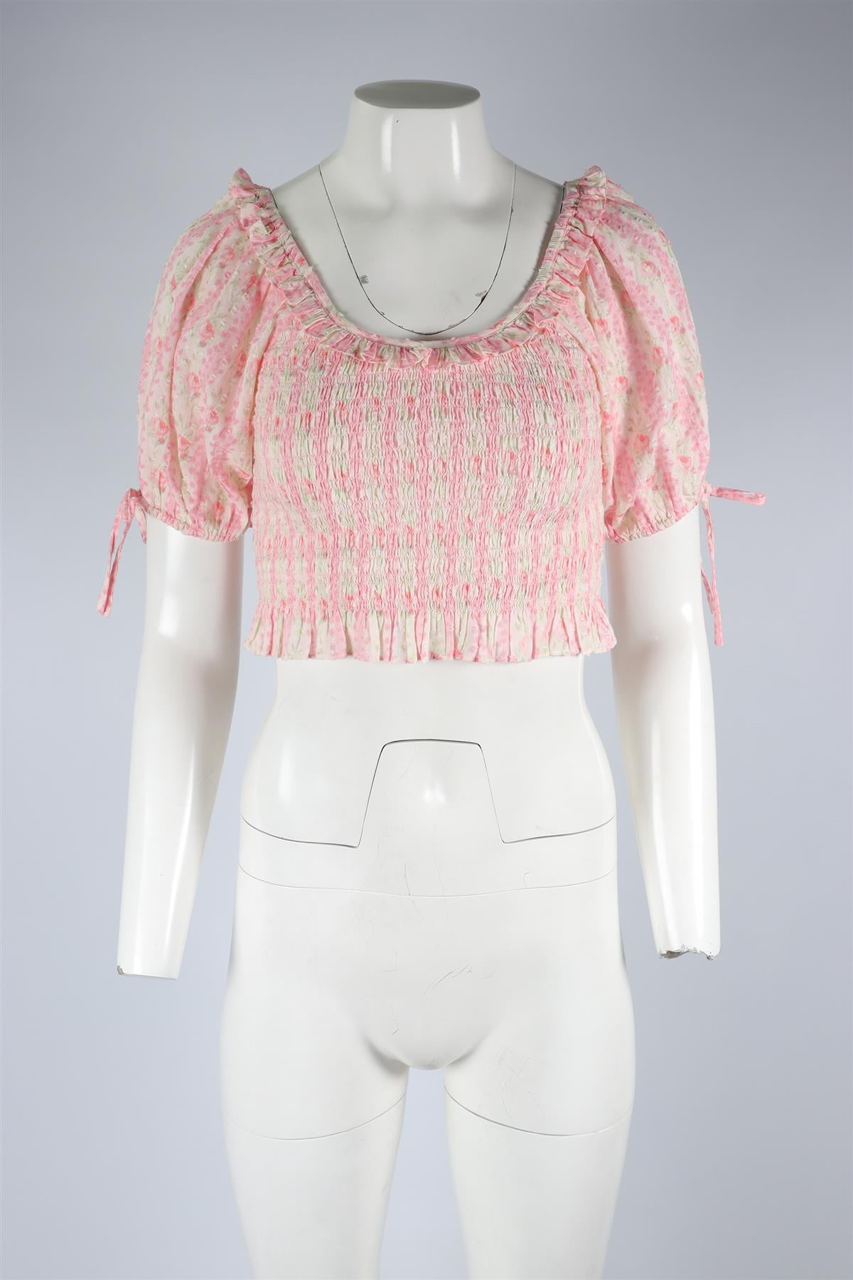 LOVESHACKFANCY PINK COTTON TOP SMALL