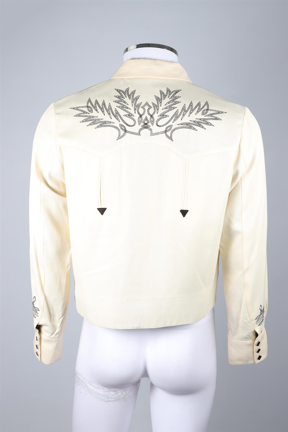 THE LETTERS CREAM MEN'S TWILL JACKET MEDIUM