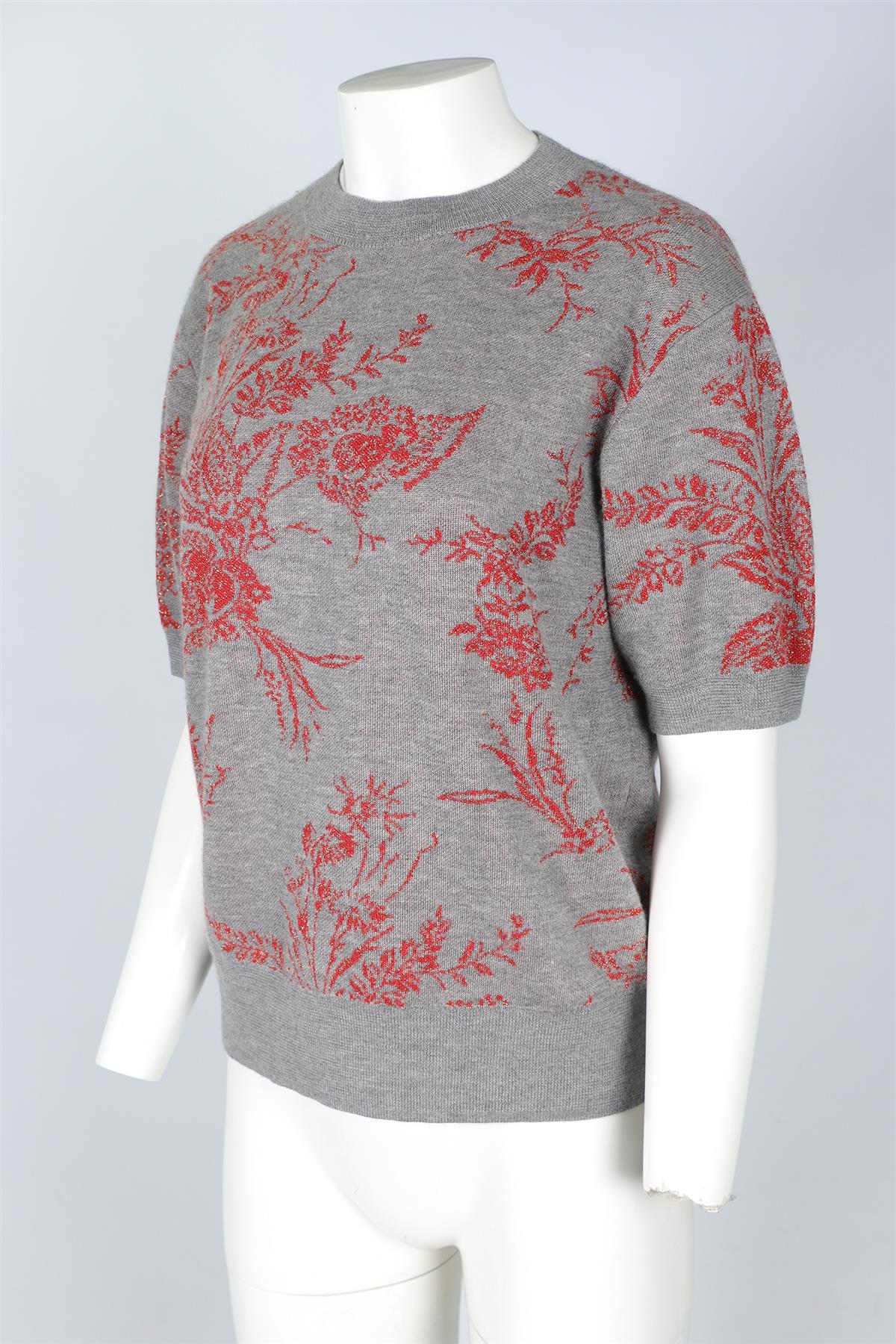 DRIES VAN NOTEN GREY CASHMERE SWEATER SMALL