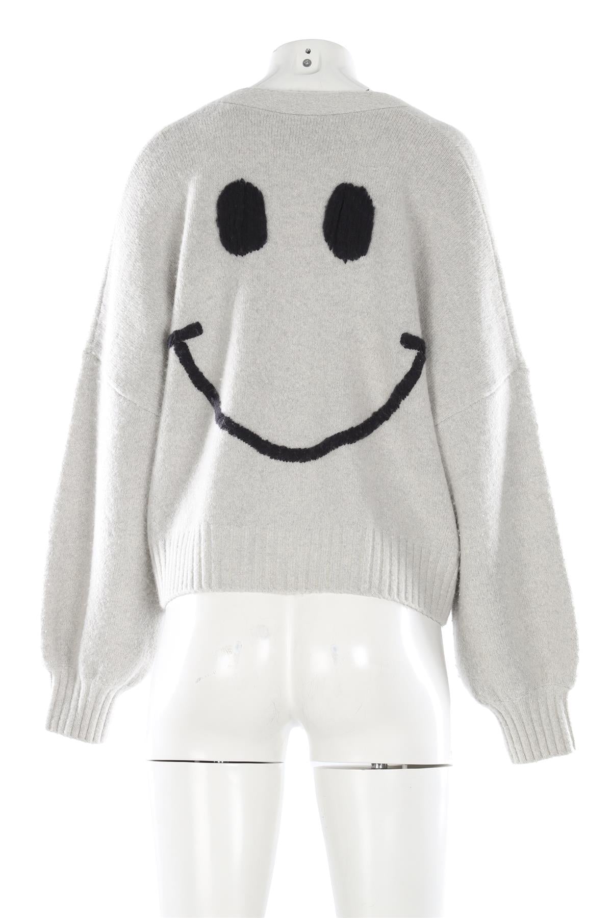 JOOSTRICOT GREY WOOL CARDIGAN SMALL