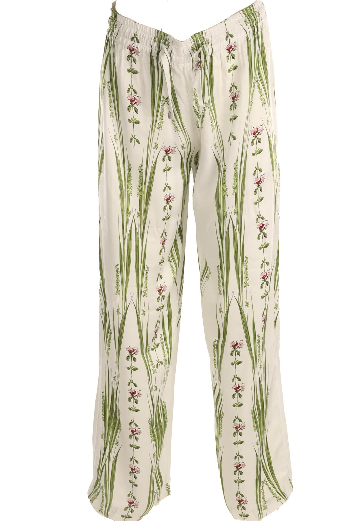 GIAMBATTISTA VALLI IVORY WOVEN STRAIGHT LEG PANTS IT 42 UK 10