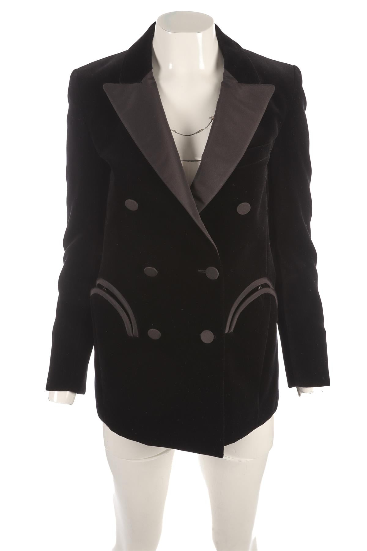 BLAZÉ MILANO BLACK VELVET BLAZER UK 6