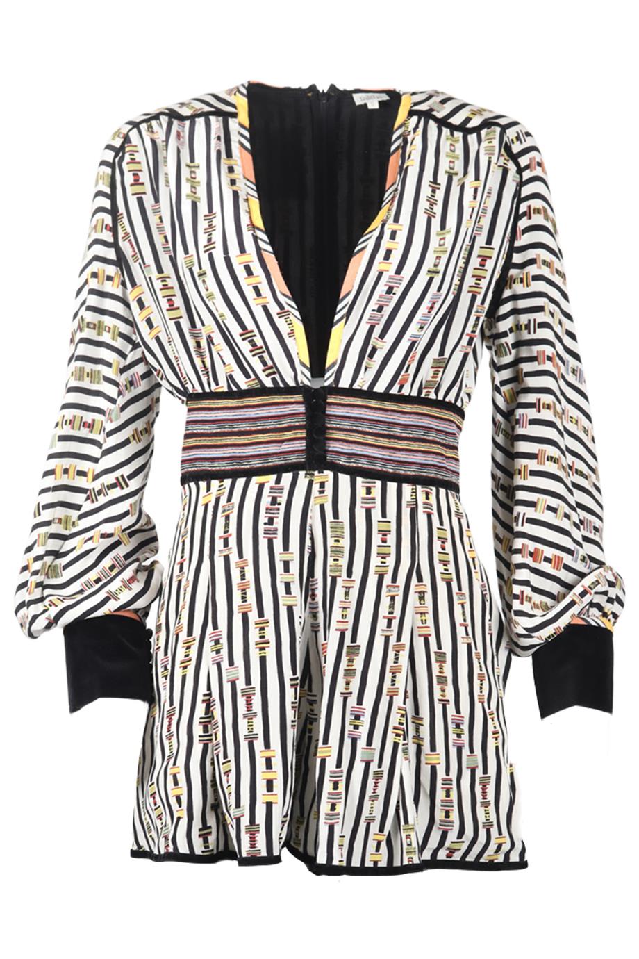 TALITHA PRINTED SILK PLAYSUIT SMALL