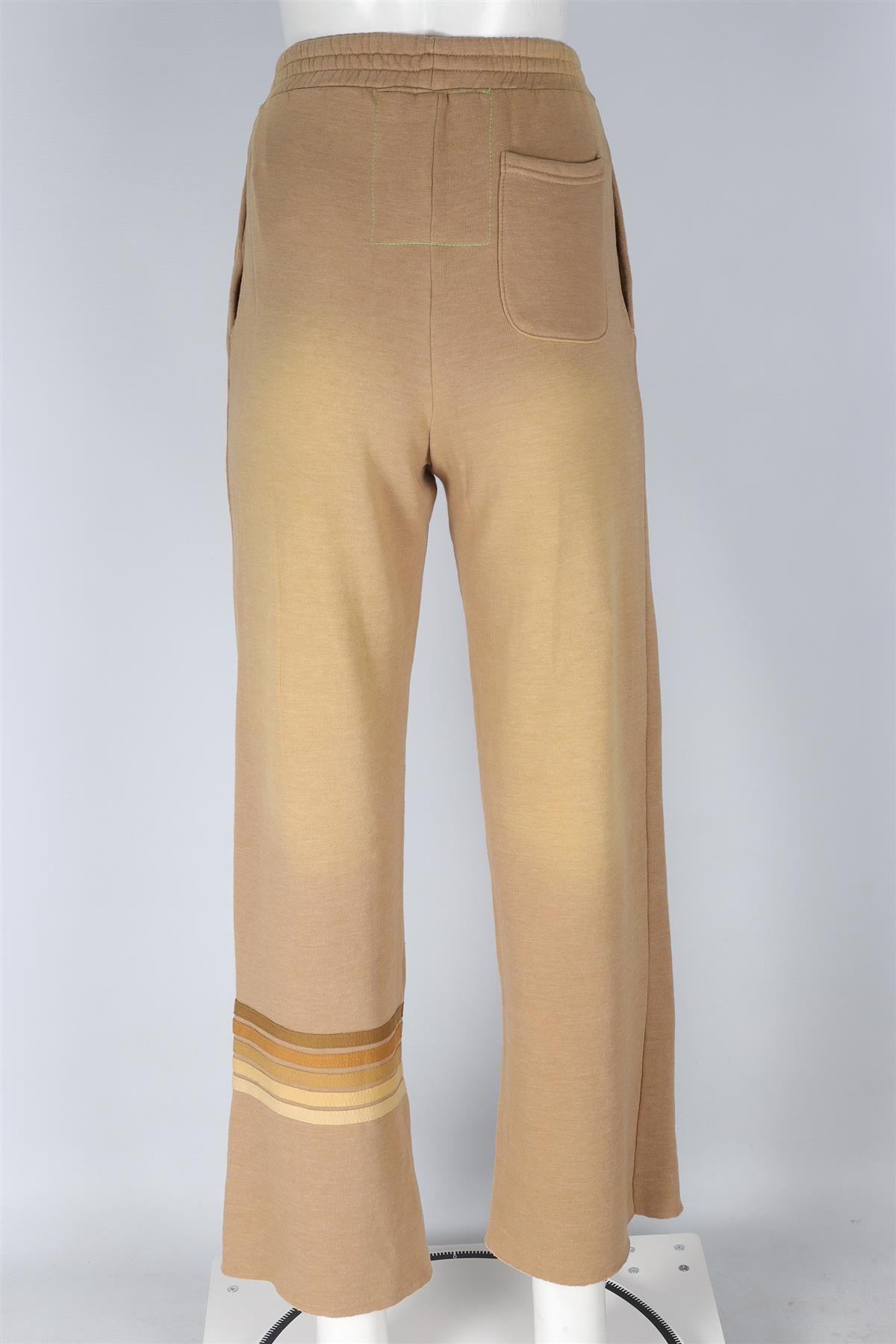 AVIATOR NATION TAN COTTON TRACK PANTS XSMALL