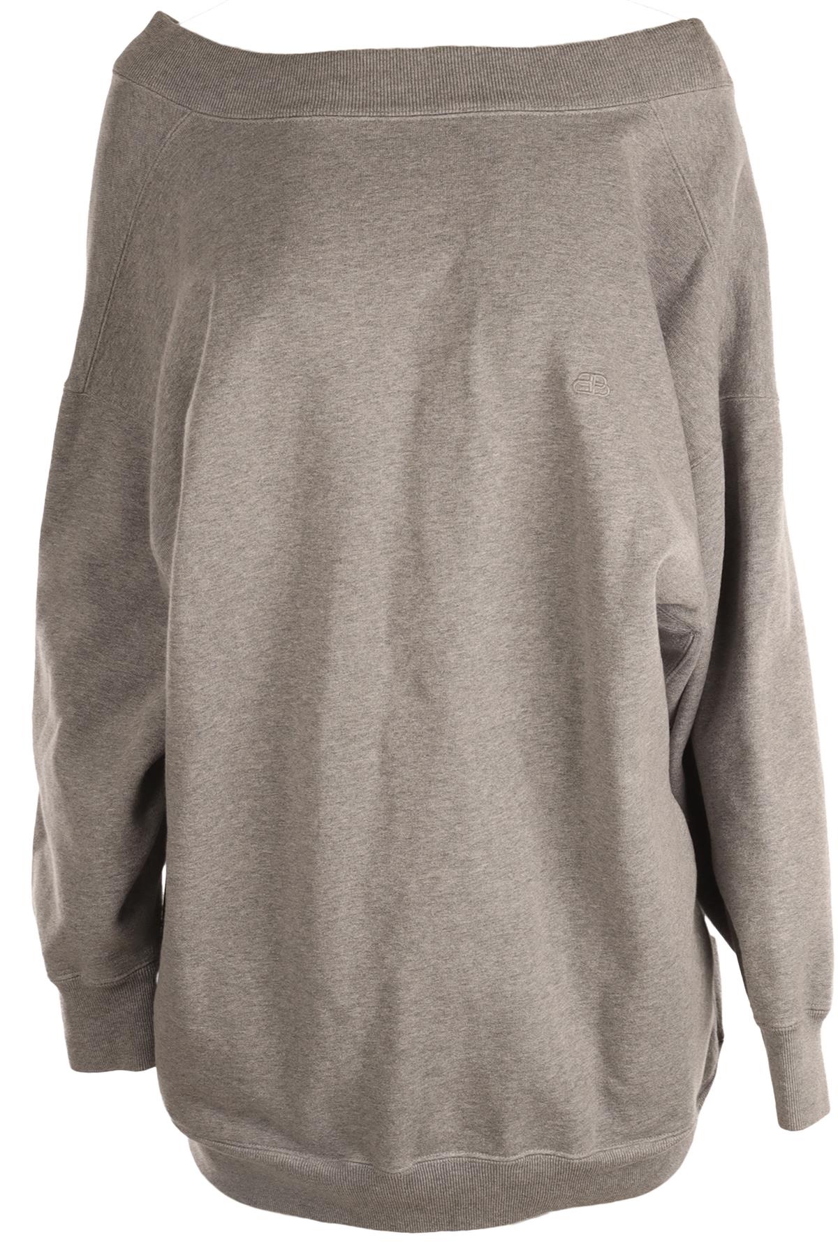 BALENCIAGA GREY COTTON SWEATER SMALL