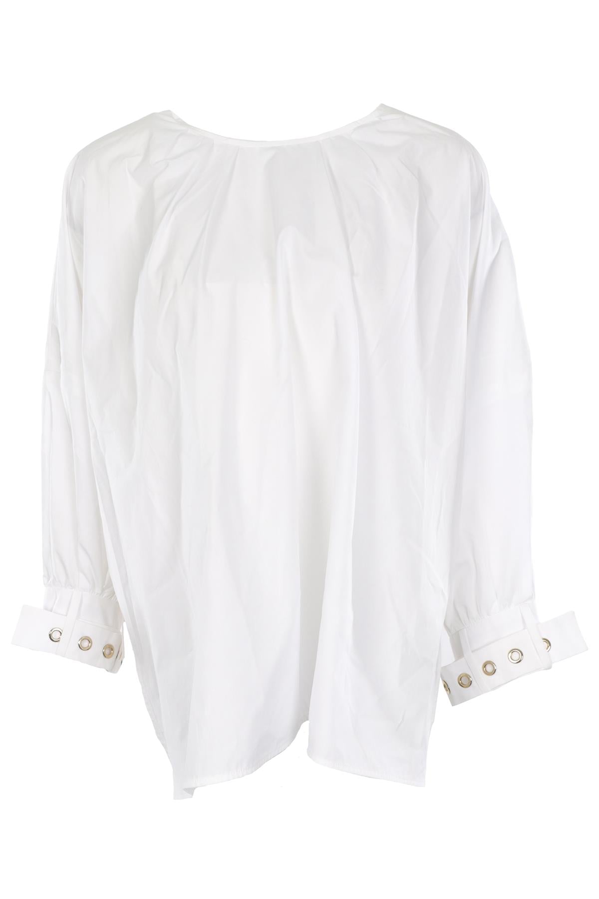 S MAX MARA WHITE COTTON TOP UK 8