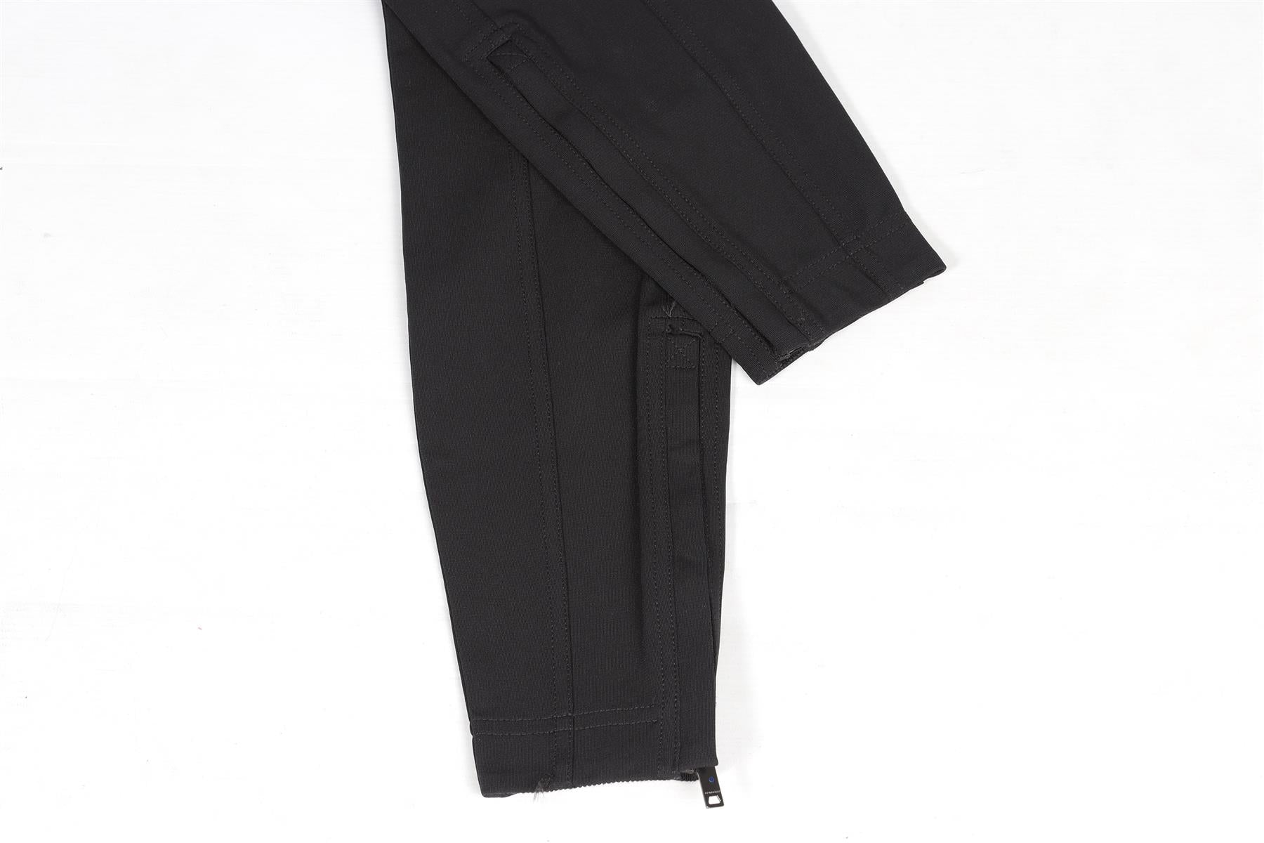 BURBERRY BLACK TWILL SKINNY PANTS UK 2