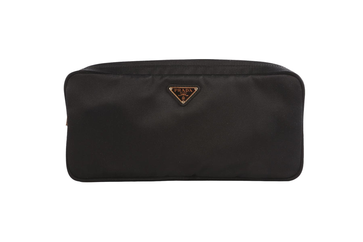 PRADA BLACK SILK JEWELLERY CASE AND DUSTBAGS