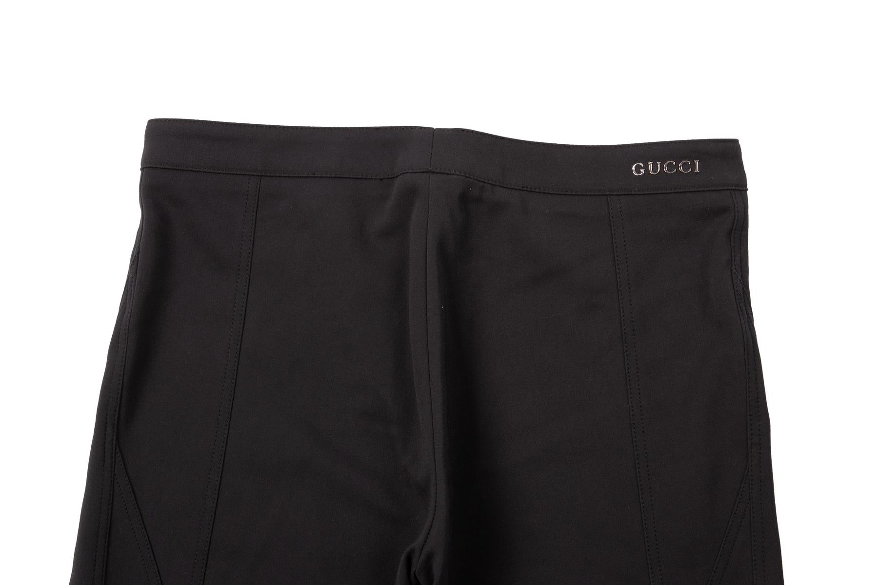 GUCCI BLACK VINTAGE JERSEY SKINNY PANTS IT 38 UK 6