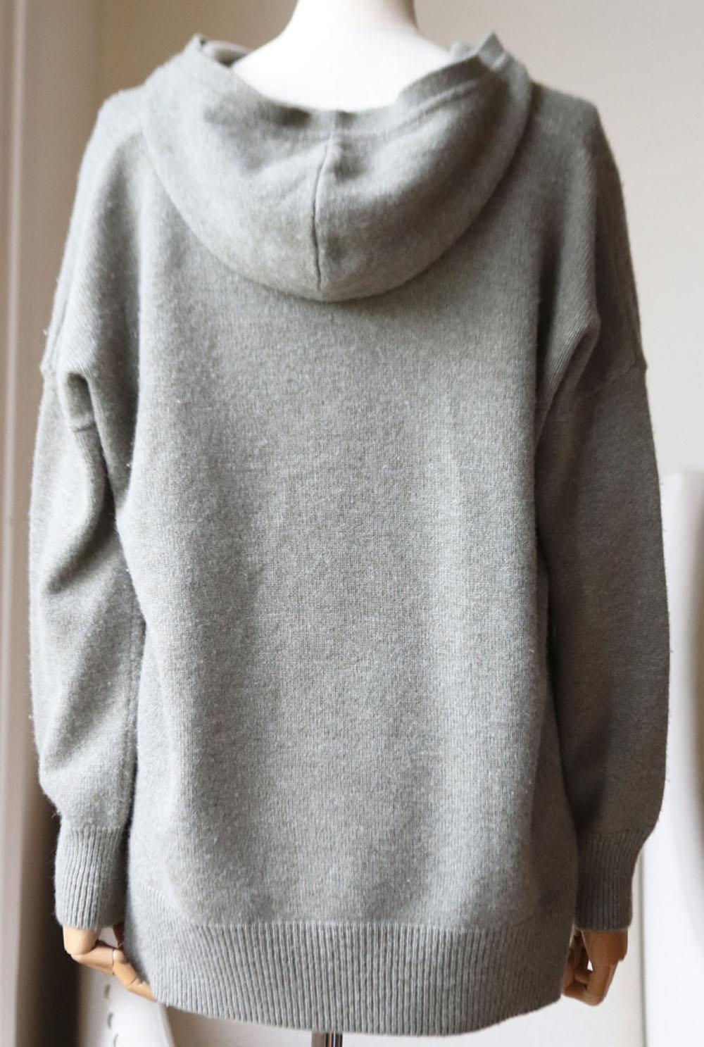 LUCY NAGLE WOOL AND CASHMERE BLEND HOODIE XSMALL/SMALL