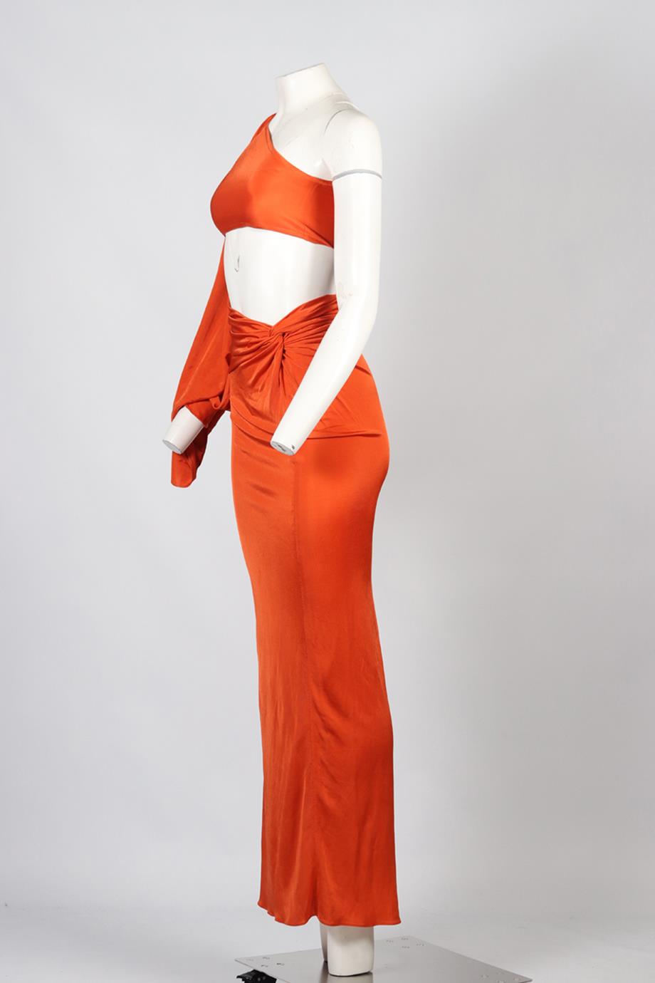 ATLEIN ONE SHOULDER JERSEY MAXI DRESS FR 36 UK 8
