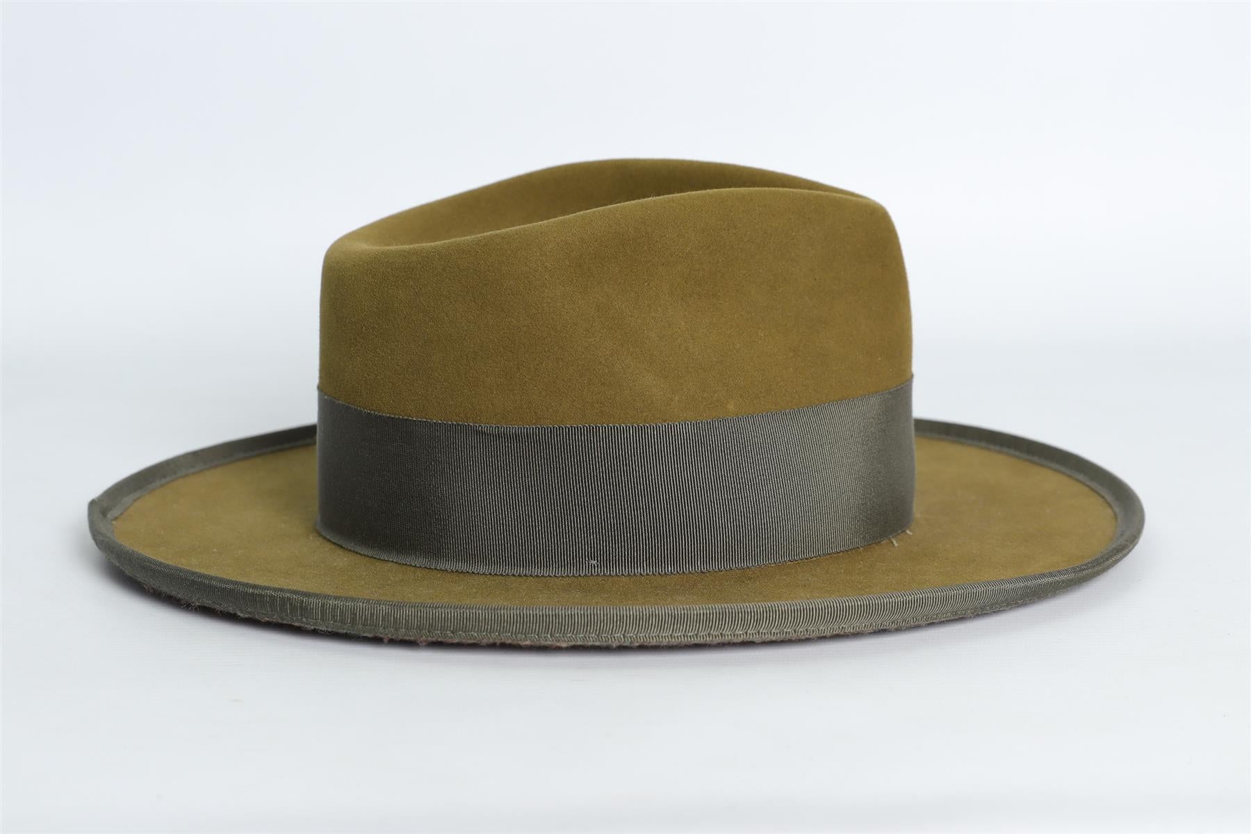 NICK FOUQUET GREEN FELT FEDORA 59 CM