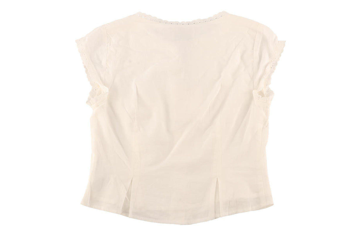 REFORMATION WHITE COTTON TOP US 2 UK 6