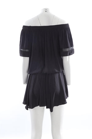 RAMY BROOKE BLACK CHIFFRON MINI DRESS SMALL