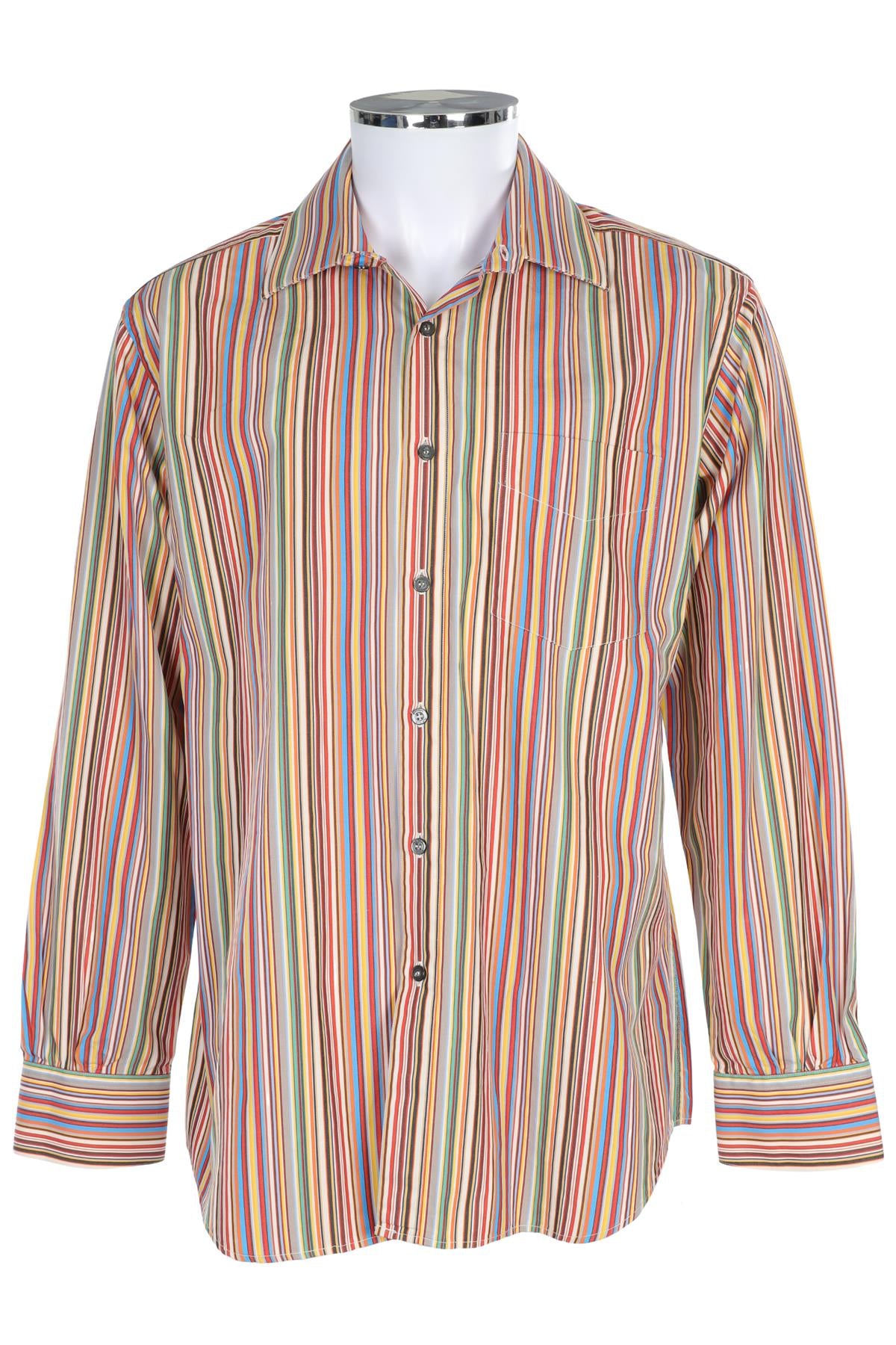 PAUL SMITH MULTI MEN'S COTTON SHIRT UK 17/43