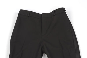 SAINT LAURENT BLACK WOOL STRAIGHT LEG PANTS FR 36 UK 8