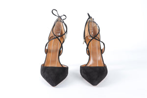 AQUAZZURA BLACK SUEDE PUMPS EU 37.5 UK 4.5 US 7.5