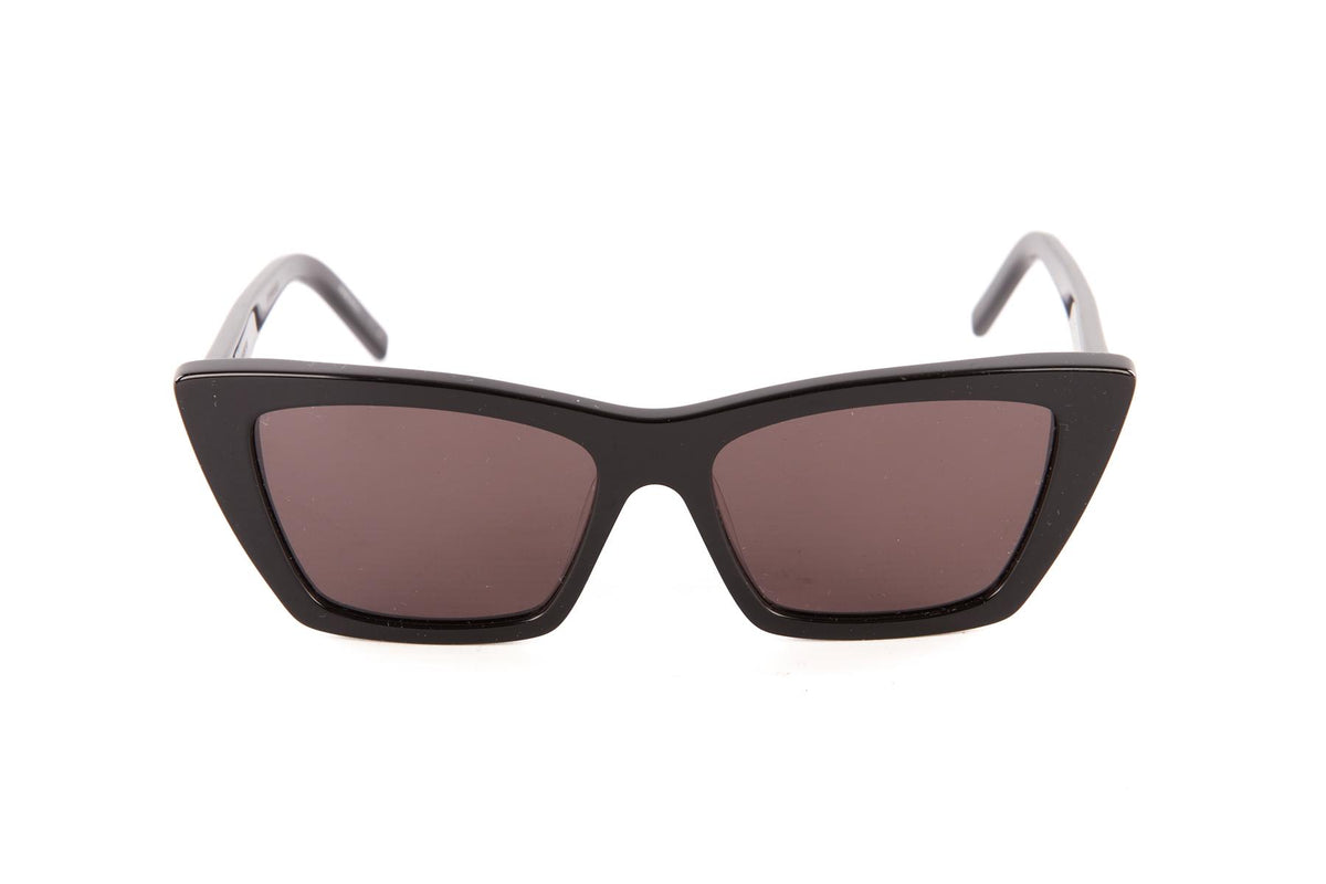SAINT LAURENT BLACK CAT EYE ACETATE SUNGLASSES