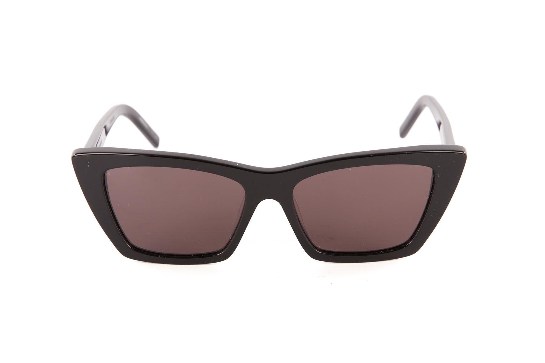 SAINT LAURENT BLACK CAT EYE ACETATE SUNGLASSES