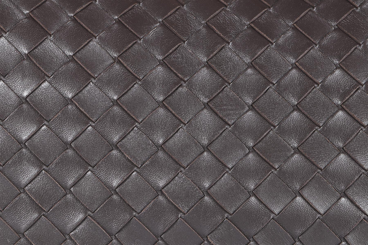 BOTTEGA VENETA BROWN ANDIAMO LARGE INTRECCIATO LEATHER TOTE BAG
