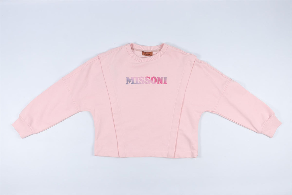 MISSONI PINK KIDS GIRLS COTTON SWEATSHIRT 12 YEARS