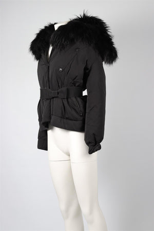 MONCLER BLACK PADDED SHELL JACKET SMALL