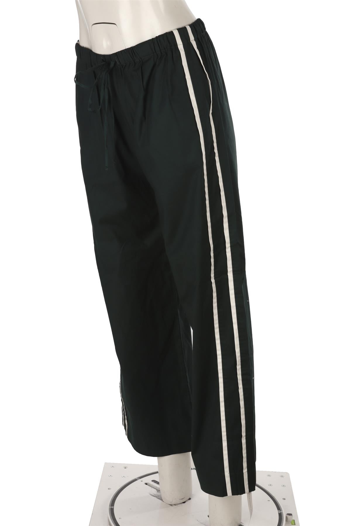 REFORMATION GREEN COTTON WIDE LEG PANTS SMALL