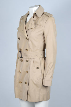 BURBERRY BEIGE COTTON TRENCH COAT UK 10