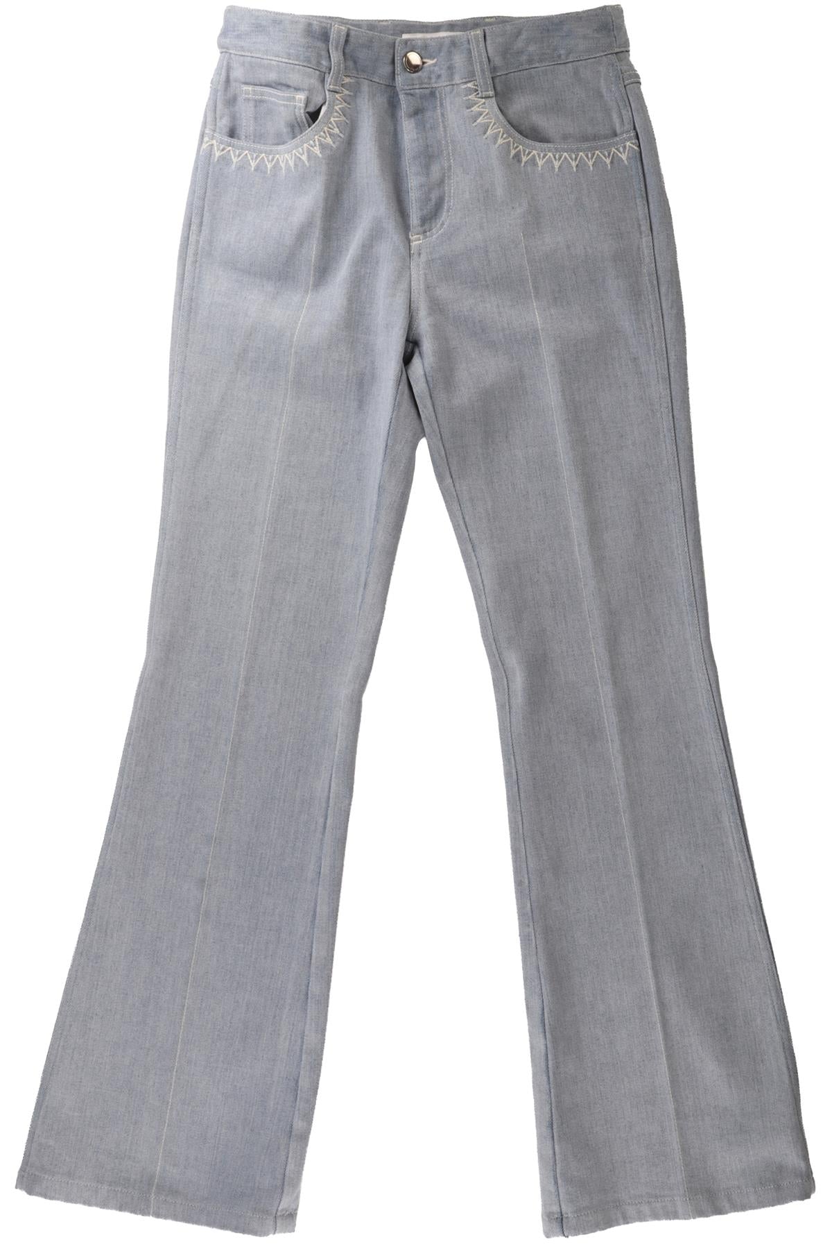 CHLOÉ BLUE HIGH RISE FLARED JEANS FR 38 UK 10