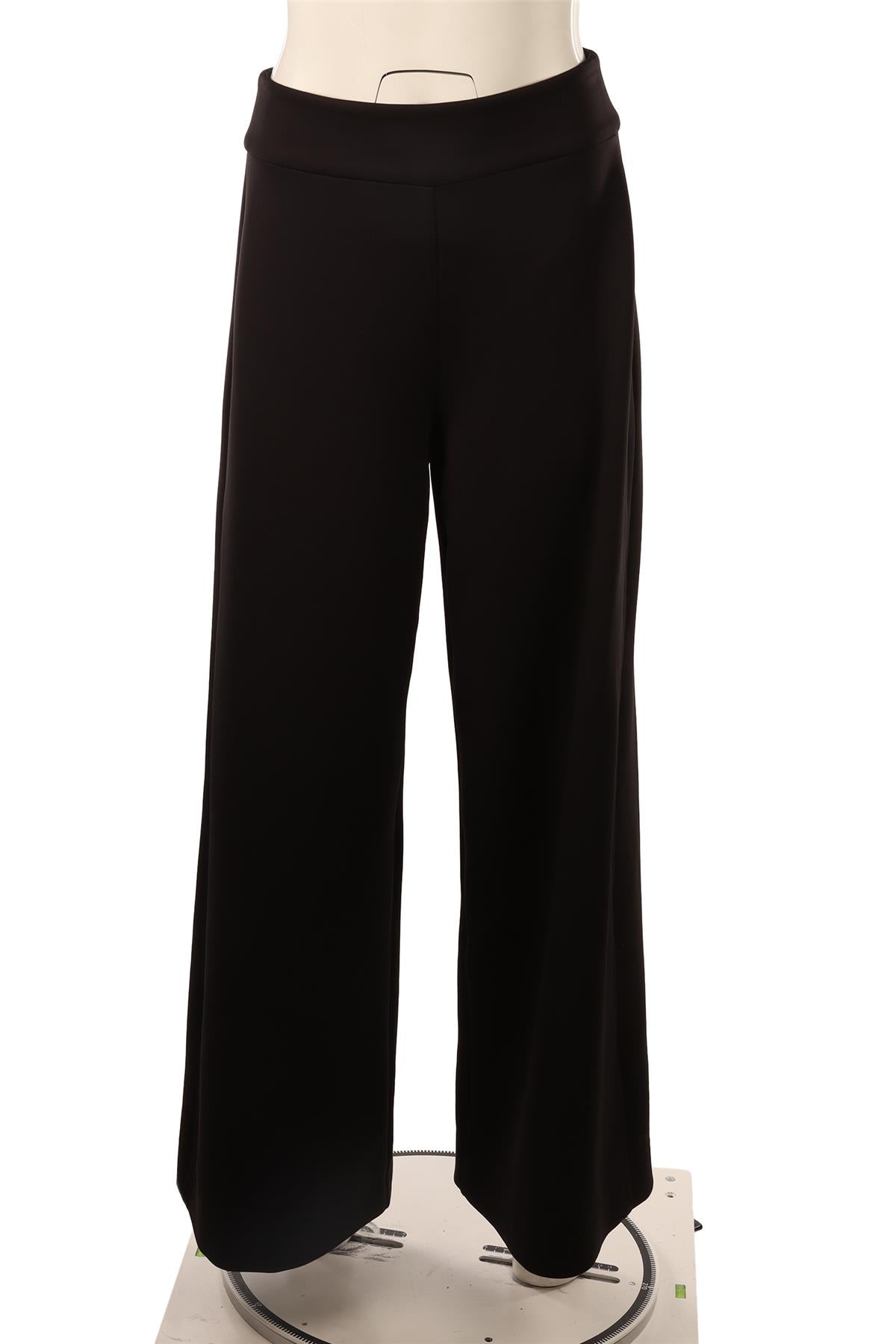 MAX MARA LEISURE BLACK SCUBA WIDE LEG PANTS UK 14