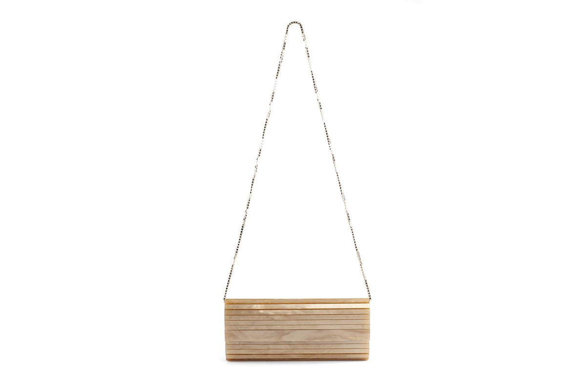 JIMMY CHOO GOLD ACETATE CLUTCH