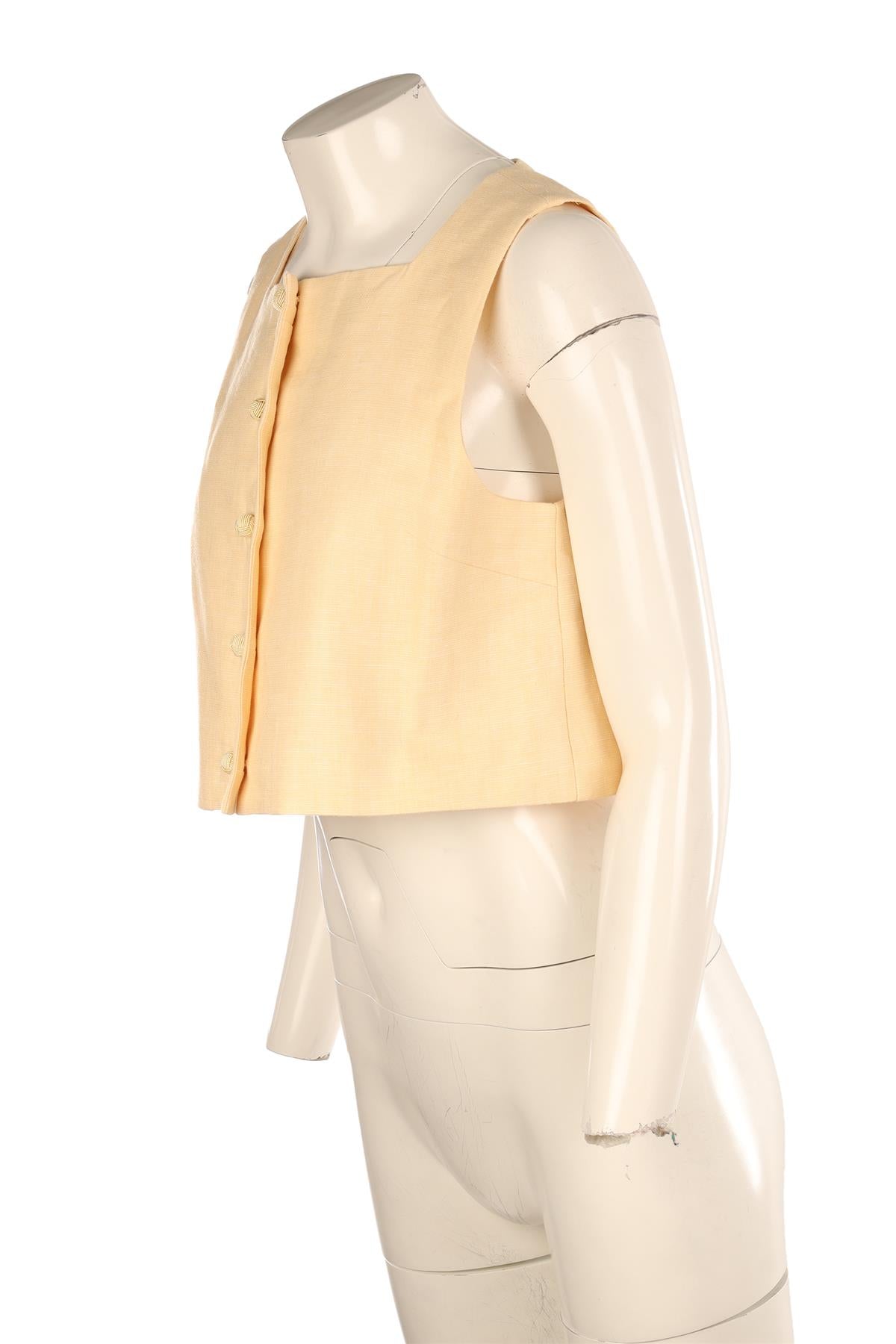 POSSE YELLOW LINEN TOP SMALL