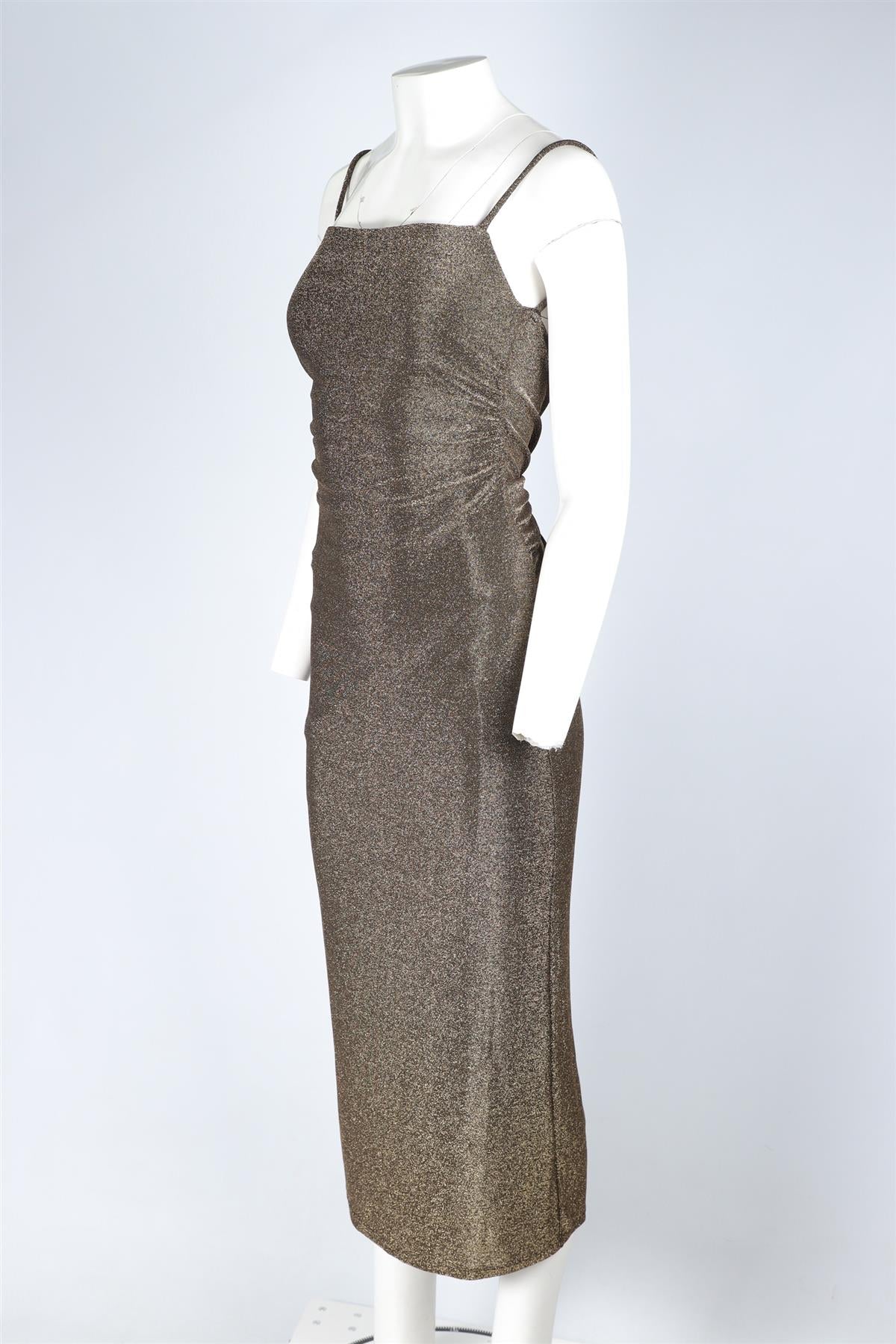 REFORMATION GOLD KNIT MAXI DRESS SMALL