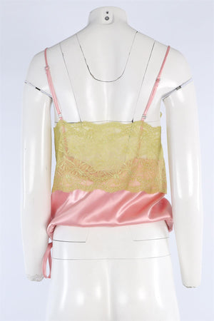 DRIES VAN NOTEN PINK SILK TOP FR 36 UK 8