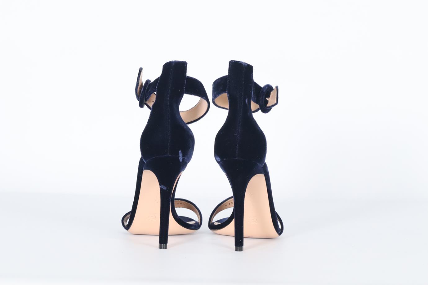 GIANVITO ROSSI VELVET SANDALS EU 38.5 UK 5.5 US 8.5