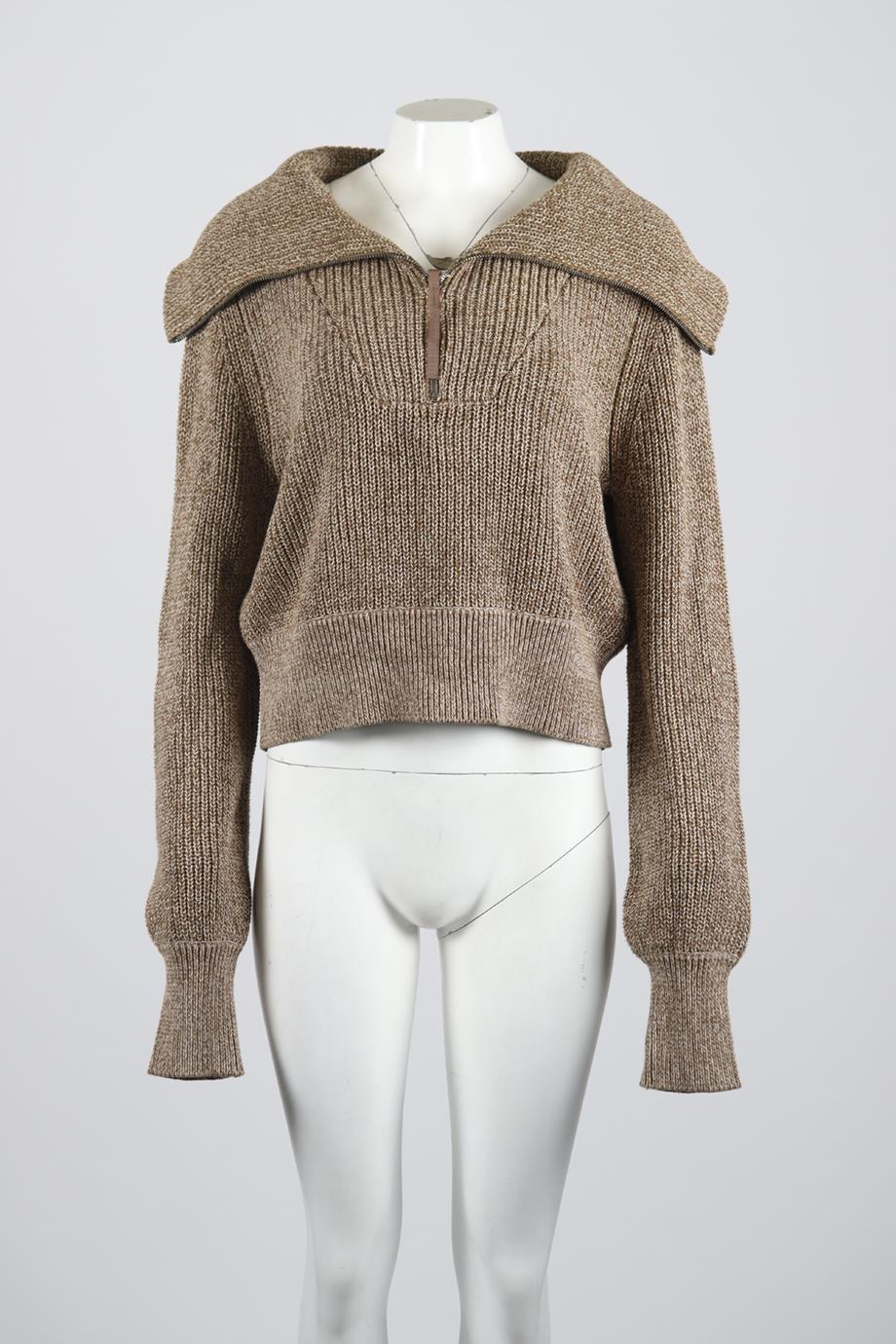 VARLEY RIBBED COTTON SWEATER SMALL