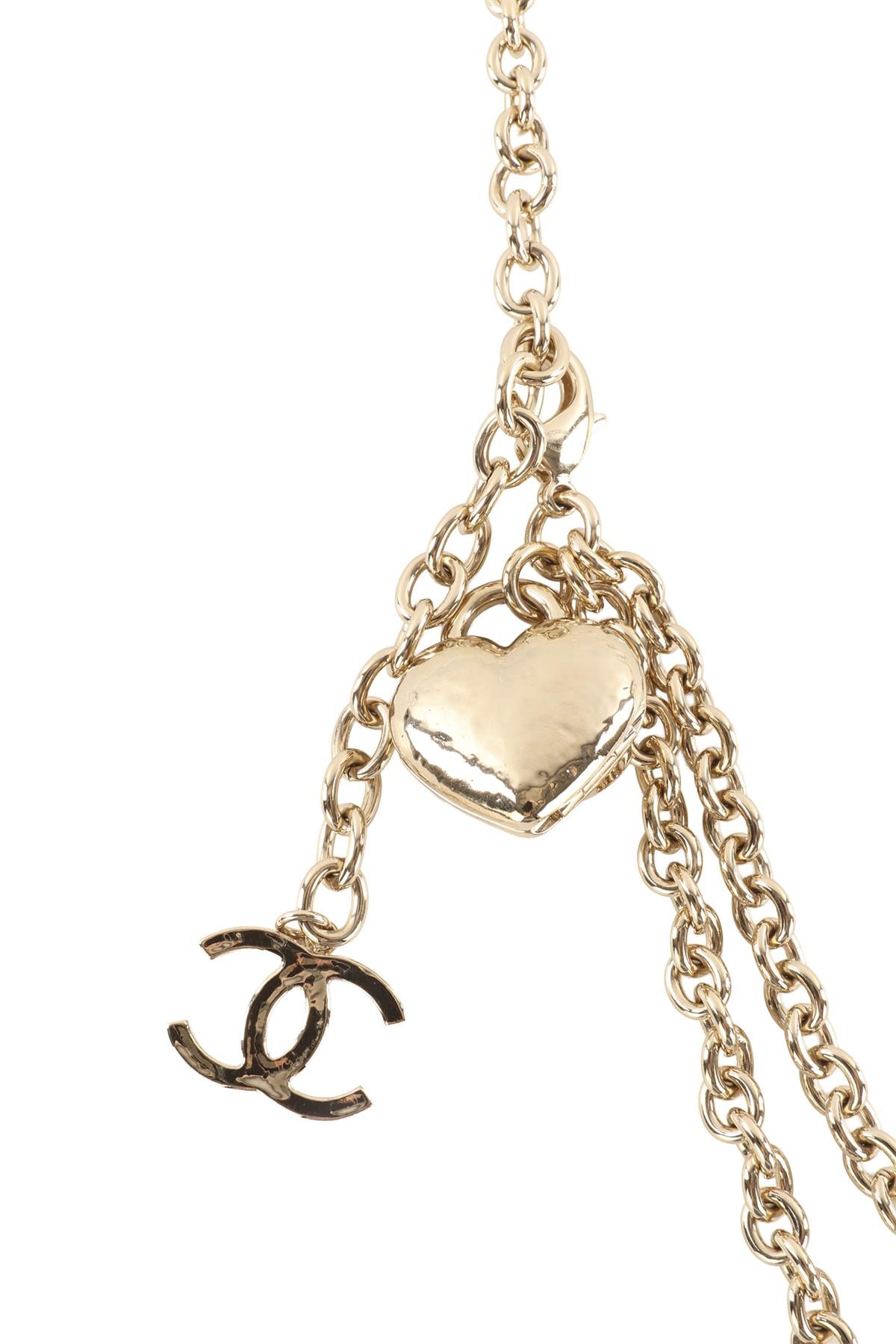 CHANEL GOLD 2022 HEART CHAIN WAIST BELT