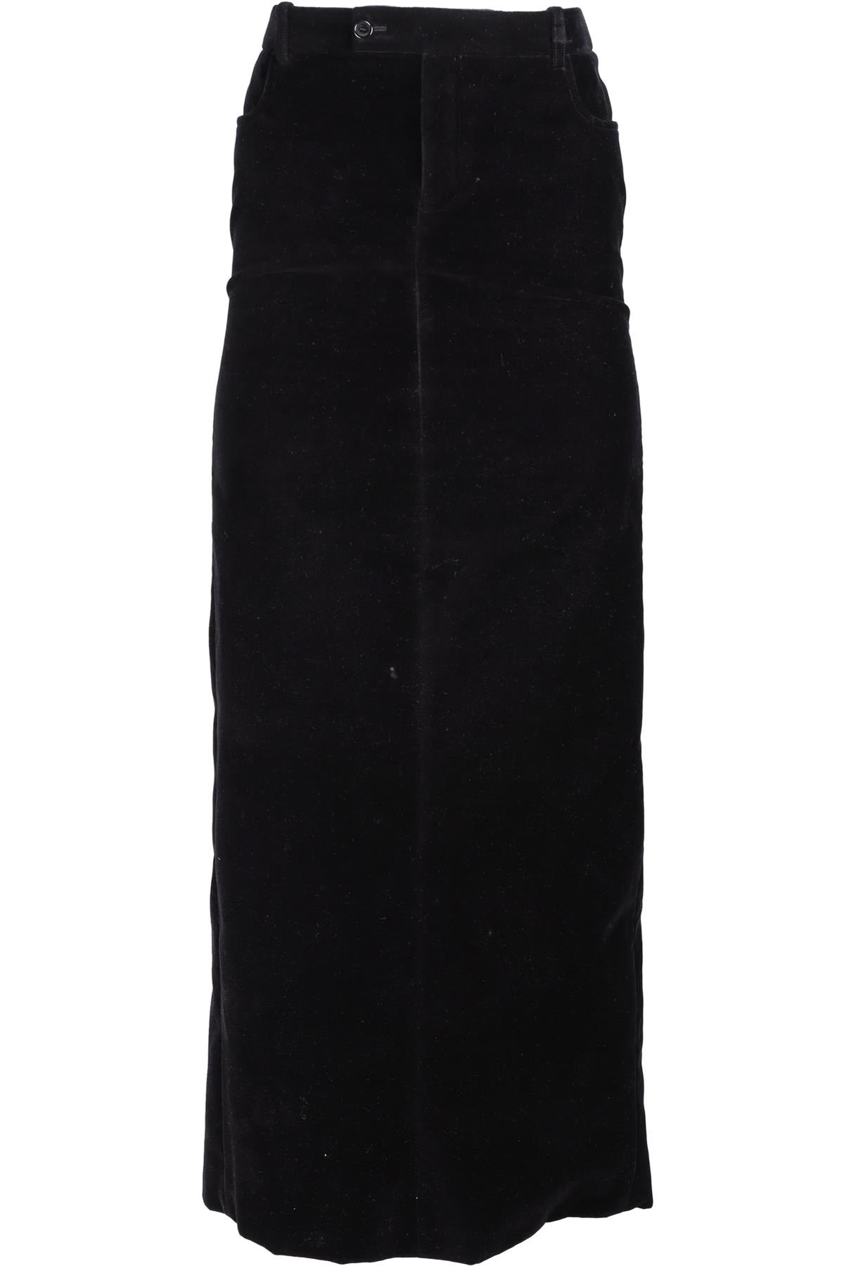 SAINT LAURENT BLACK VELVET MAXI SKIRT FR 36 UK 8