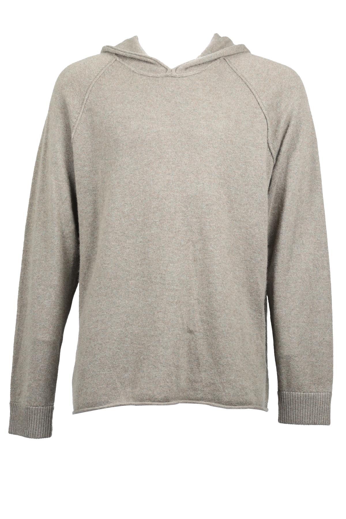 JAMES PERSE GREEN MEN'S CASHMERE HOODIE LARGE