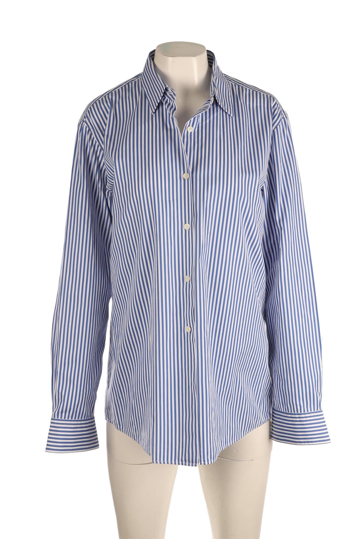 DRIES VAN NOTEN BLUE COTTON SHIRT IT 42 UK 10
