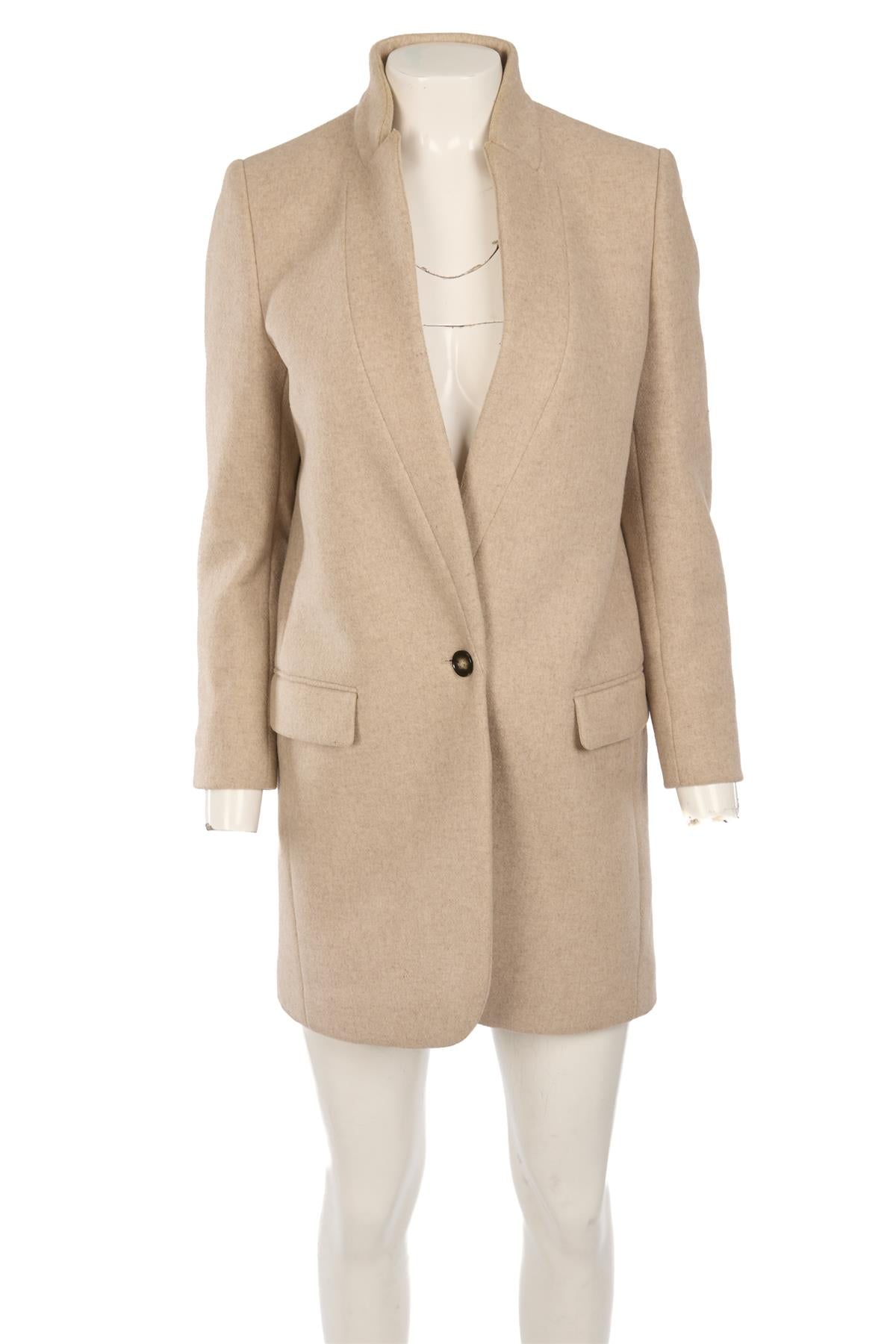STELLA MCCARTNEY BEIGE WOOL COAT IT 38 UK 6