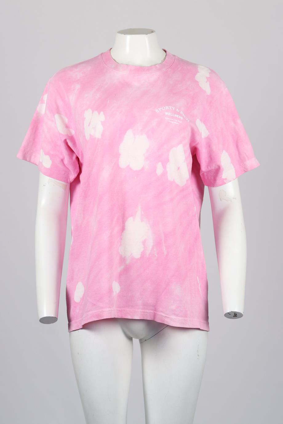 SPORTY AND RICH TIE DYED COTTON T-SHIRT MEDIUM