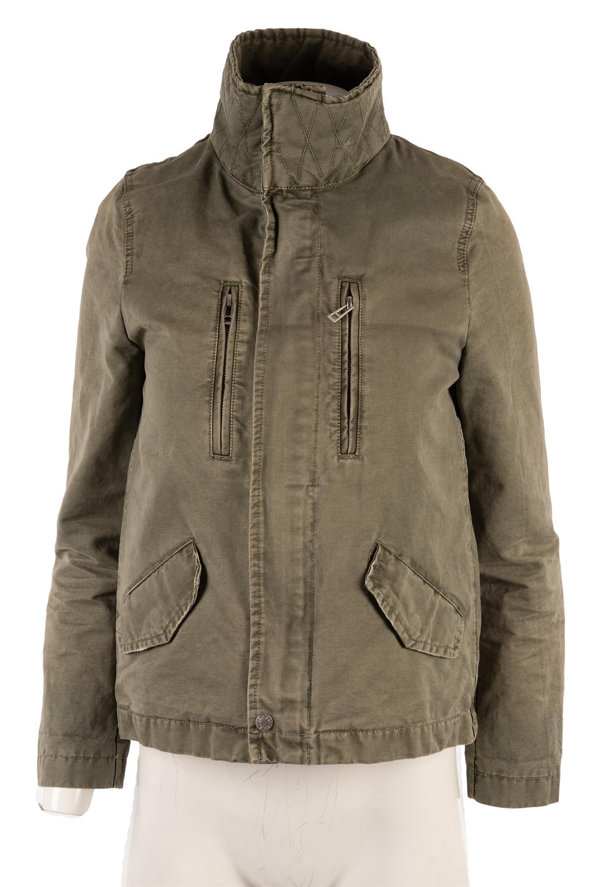 ZADIG & VOLTAIRE GREEN COTTON JACKET SMALL