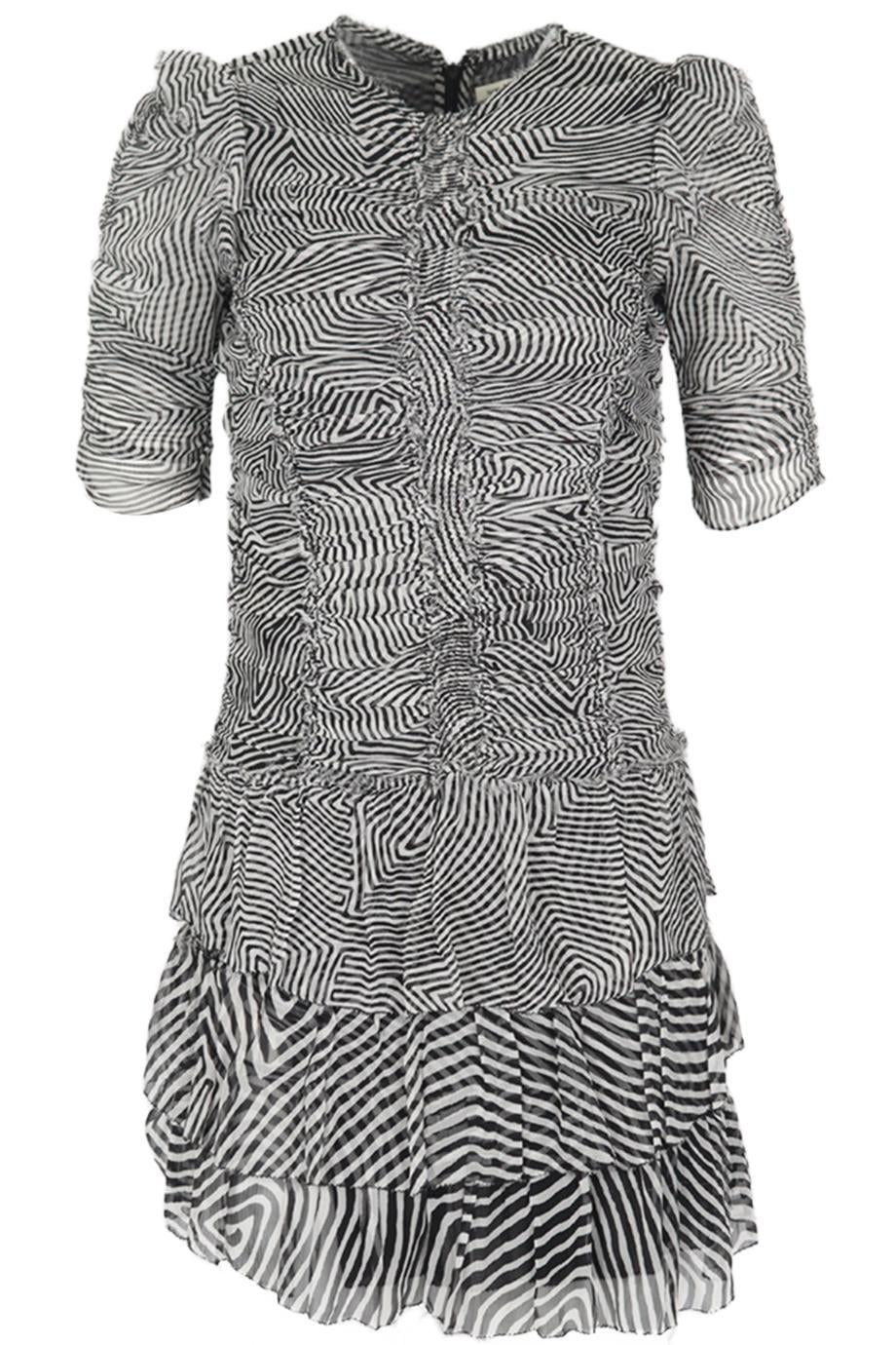ISABEL MARANT ÉTOILE PRINTED SILK MINI DRESS FR 34 UK 6