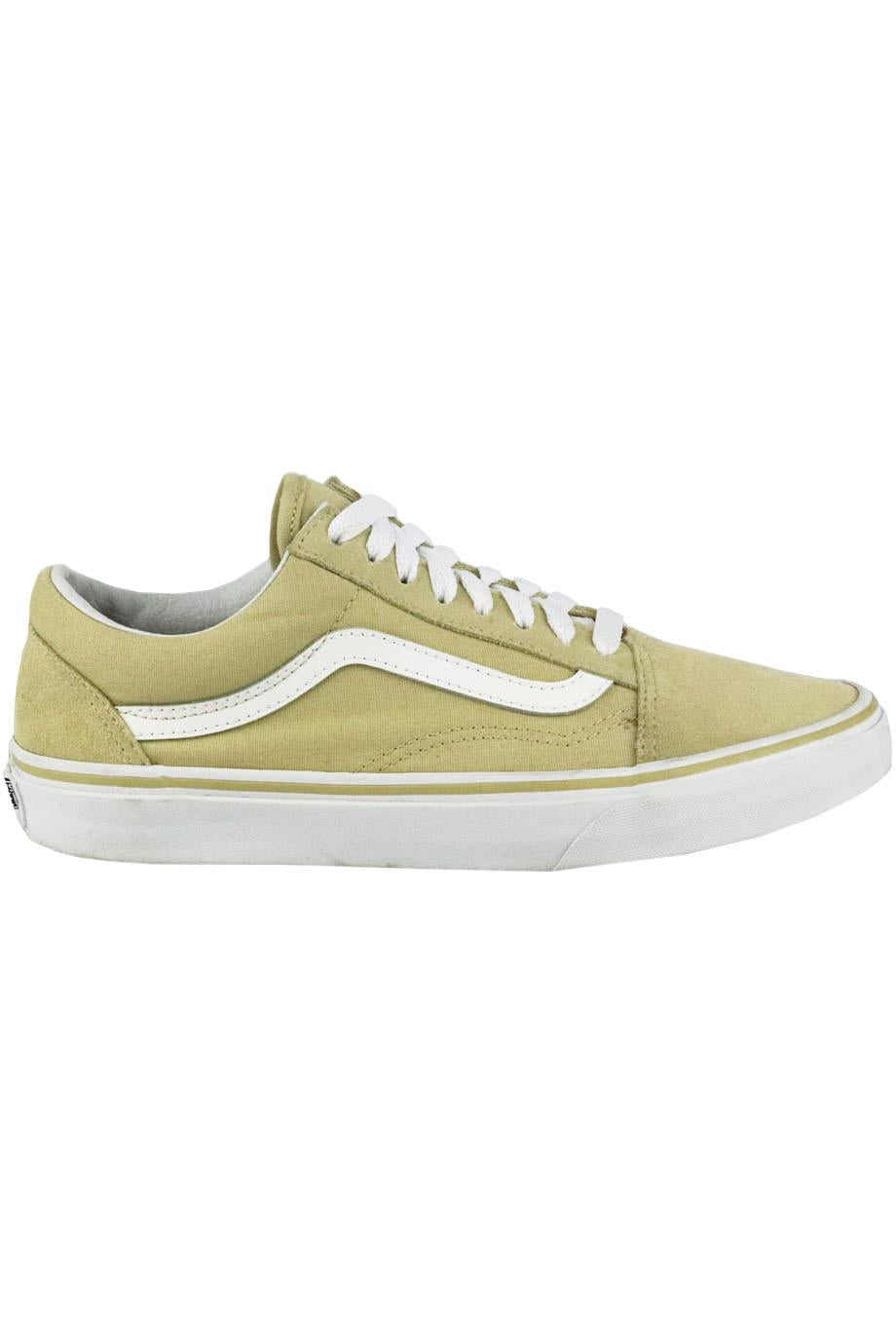 VANS OLD SKOOL LEATHER TRIMMED CANVAS AND SUEDE SNEAKERS EU 38.5 UK 5.5 US 8