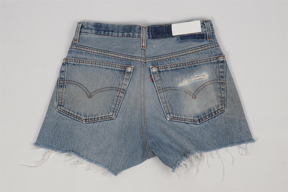 RE/DONE HIGH RISE DENIM SHORTS W27 UK 8-10