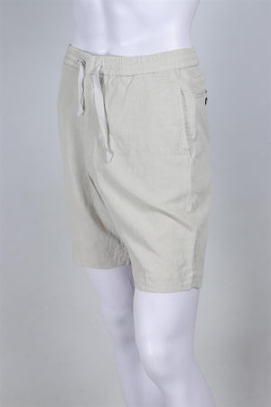 OFFICINE GENERALE GREY MEN'S LINEN SHORTS IT 46 UK/US WAIST 30