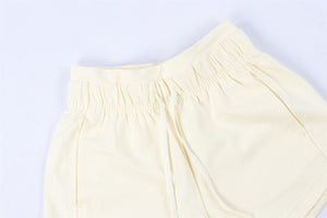 LULULEMON YELLOW COTTON SHORTS US 2 UK 6