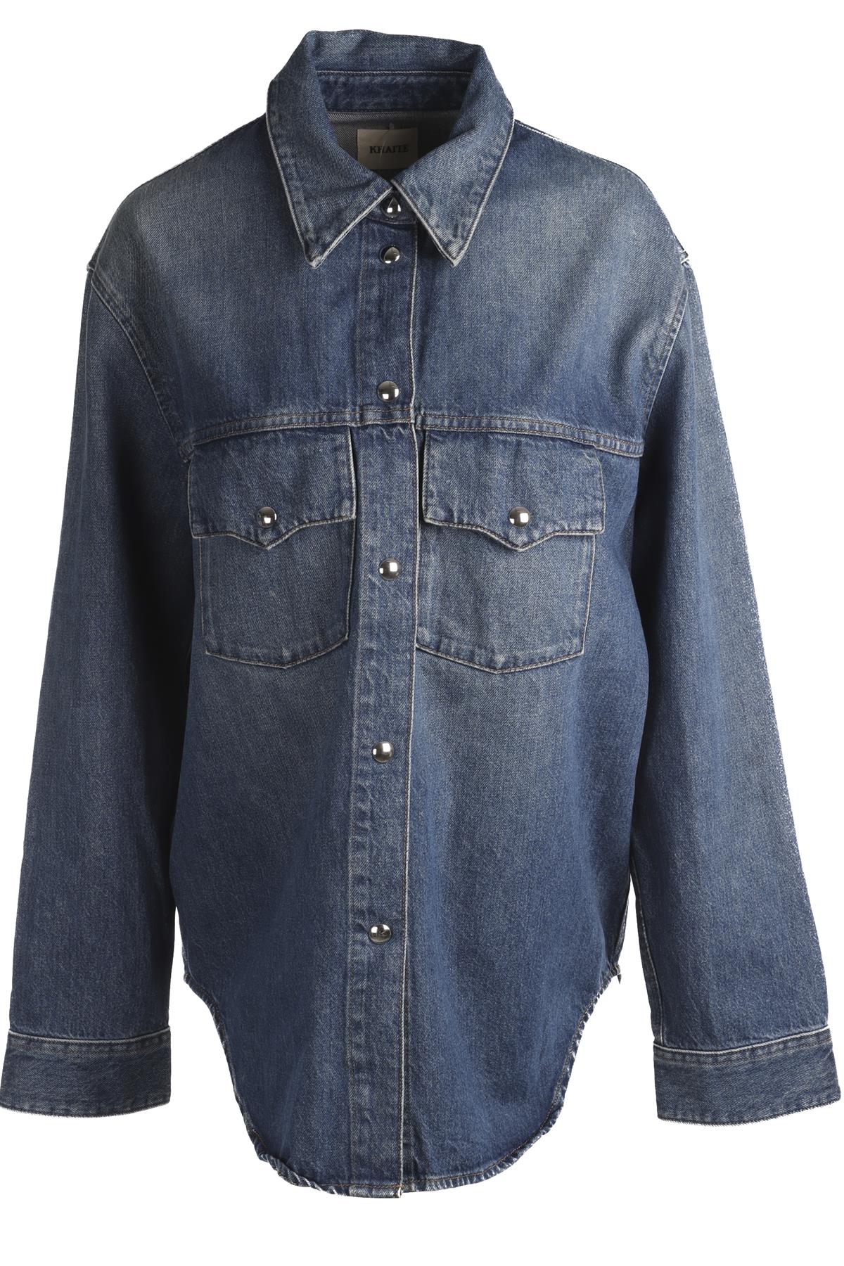 KHAITE BLUE DENIM SHIRT US 4 UK 8