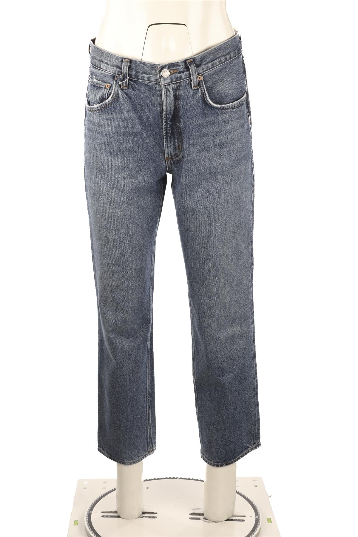 AGOLDE BLUE HIGH RISE STRAIGHT LEG JEANS W27 UK 8/10